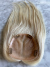 Tillstyle human hair toppers light blonde/100% real human hair light blonde mono mesh base