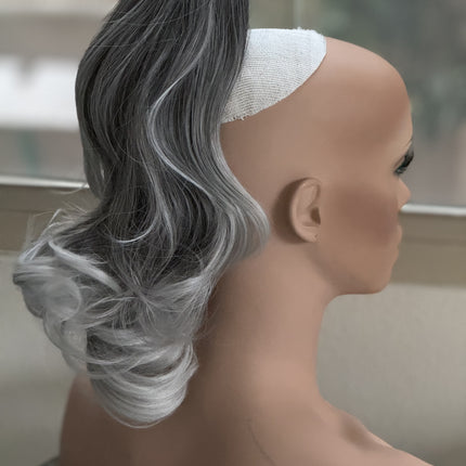 Tillstyle  grey salt and pepper claw clip ponytail