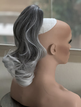 Tillstyle  grey salt and pepper claw clip ponytail