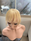 Tillstyle clip in 100 %human hair french bangs medium blonde