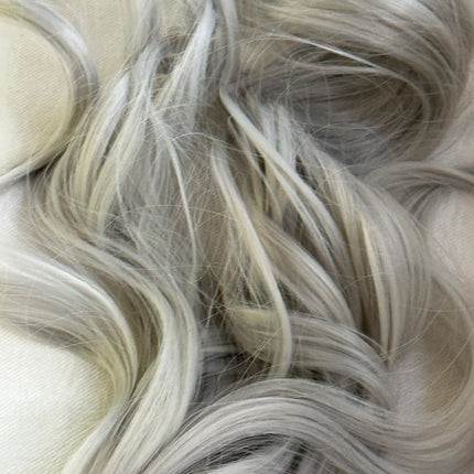 Tillstyle white silver grey curly wavy thin clip in hair extensions thinning hair or thin hightlights