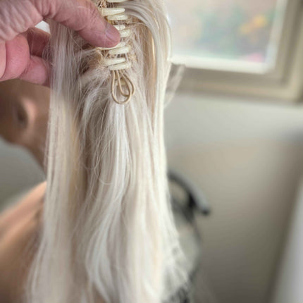 Tillstyle Platinum blonde pony tail