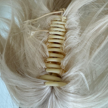 Tillstyle  white blonde clip in ponytail claw clip pony tail