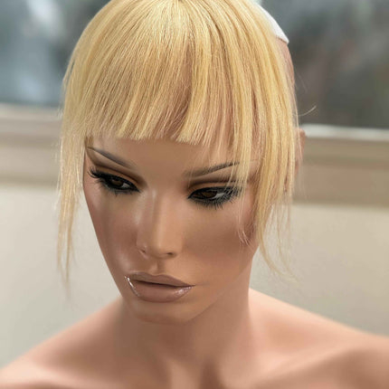 Tillstyle clip in 100 %human hair french bangs medium blonde