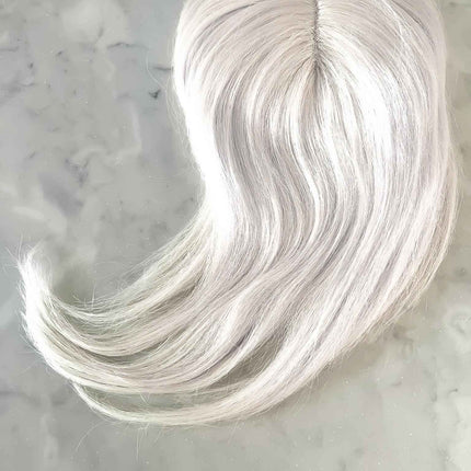 Tillstyle white hair topper for women White blonde  /ice blonde