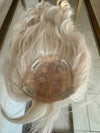 Till style  platinum blonde hair toppers for women  /butterfly bangs