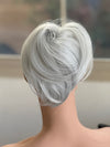 Tillstyle silver white straight hair bun