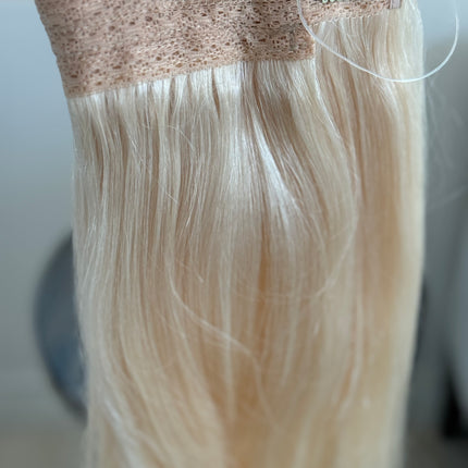 Tillstyle light bleach blonde remy hair halo hair extensions clip in hair extensions