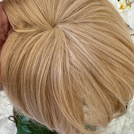 Tillstyle blonde top hair piece honey blonde clip in hair toppers for thinning crown