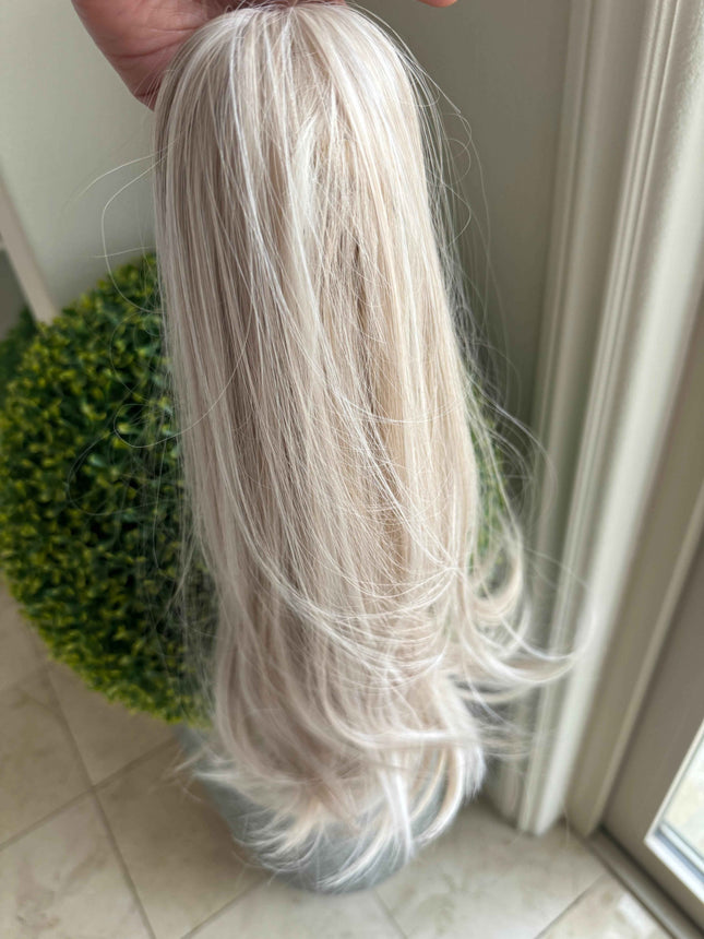 Tillstyle platinum blonde highlighted  ponytail