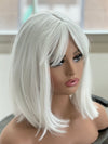 Tillstyle white wig/long bob wig with bangs