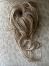 Tillstyle elastic hair-bun with long bangs premium messy bun hair up scrunchies blonde highlighted