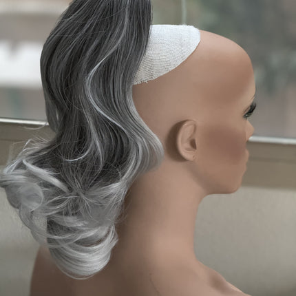 Tillstyle  grey salt and pepper claw clip ponytail