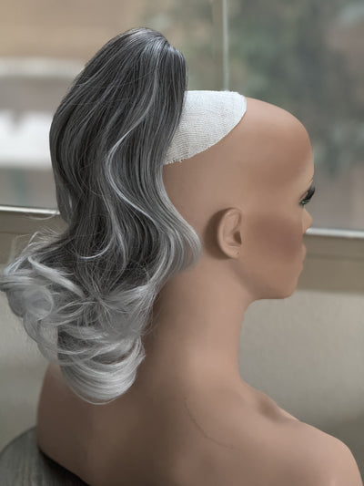 Tillstyle  grey salt and pepper claw clip ponytail