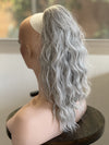 Tillstyle silver grey loose body wave clip in ponytail clip in pony tail