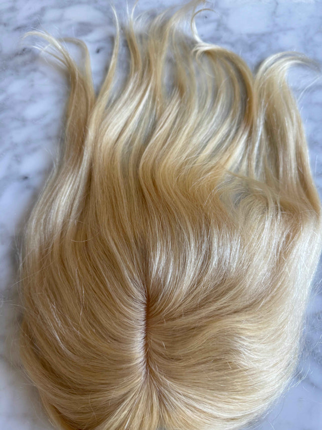 Tillstyle human hair  blonde clip in hair toppers for women