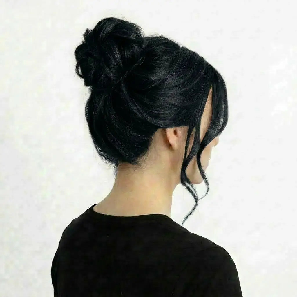 Small Messy hair Bun Hair Piece – Curly Synthetic Scrunchie