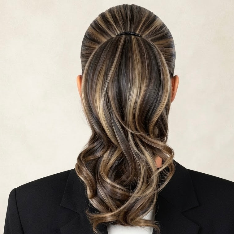 Claw Clip Ponytail Extension curly 14 inch