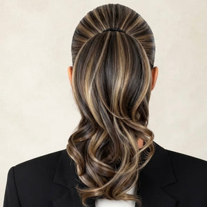 Claw Clip Ponytail Extension curly 14 inch