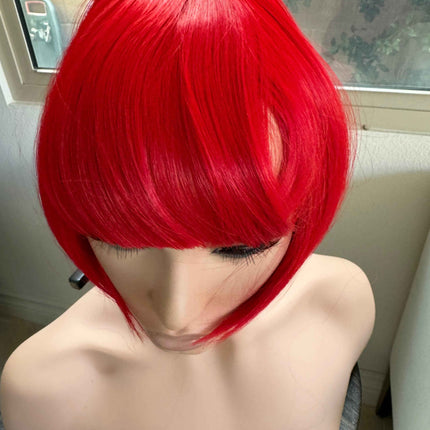 Tillstyle red clip in bangs for thinning crown natural looking bangs /short hair styles