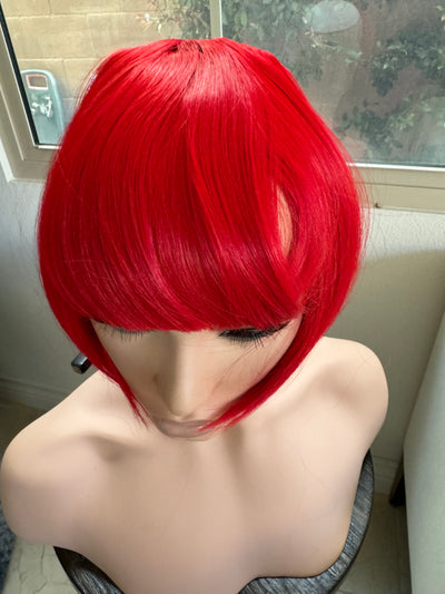 Tillstyle red clip in bangs for thinning crown natural looking bangs /short hair styles