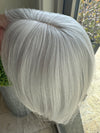 Till style white with silver highlights hair toppers for women real part