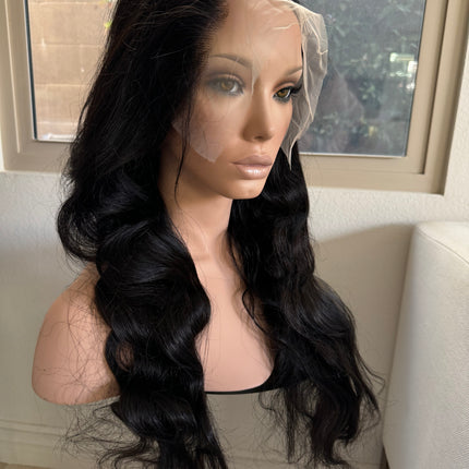 Loose body wave lace front human hair wig glue less wig pre-plucked baby hair