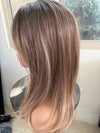 Tillstyle ombre brown hair toppers with bangs