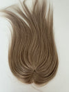 Tillstyle top hair piece 100%human hair honey blonde ash blonde clip in hair toppers for thinning crown/ widening part