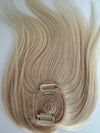 Tillstyle top hair piece 100%human hair light blonde #60clip in hair toppers for thinning crown