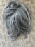 Tillstyle Hair scrunchie elastic hair bun chignon straight hair grey