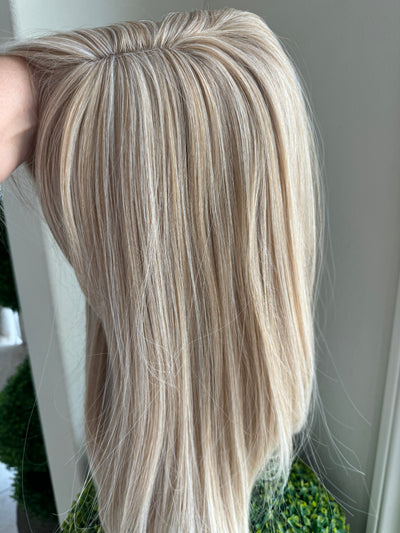 Tillstyle  bleach blonde mix ash blonde hair toppers with bangs
