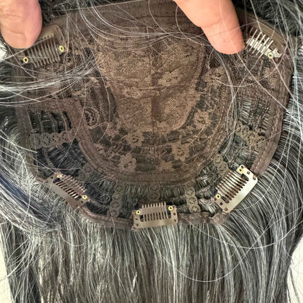 Till style grey  hair toppers for women with bangs