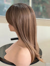 Tillstyle medium brown hair toppers with bangs