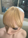Tillstyle clip in human hair wispy bangs ombre blonde