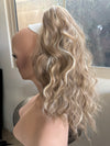 Tillstyle  ash blonde highlighted wavy clip in ponytail