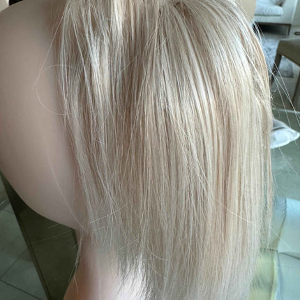 Tillstyle light platinum blonde white blonde clip in ponytail extension straight hair clip in pony tail