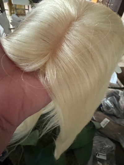 Till style remyhuman Hair Topper clip in hair topper for Women light Blonde