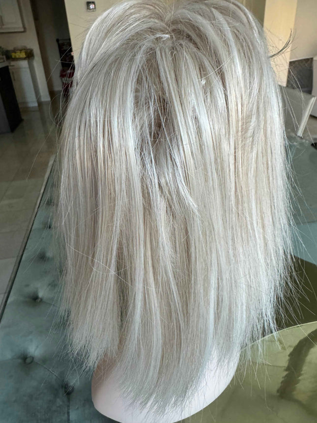 Tillstyle light platinum blonde white blonde clip in ponytail extension straight hair clip in pony tail