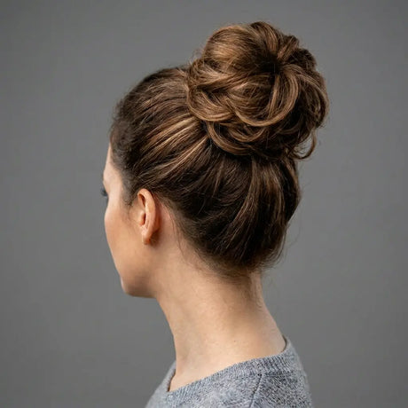 Small Messy hair Bun Hair Piece – Curly Synthetic Scrunchie