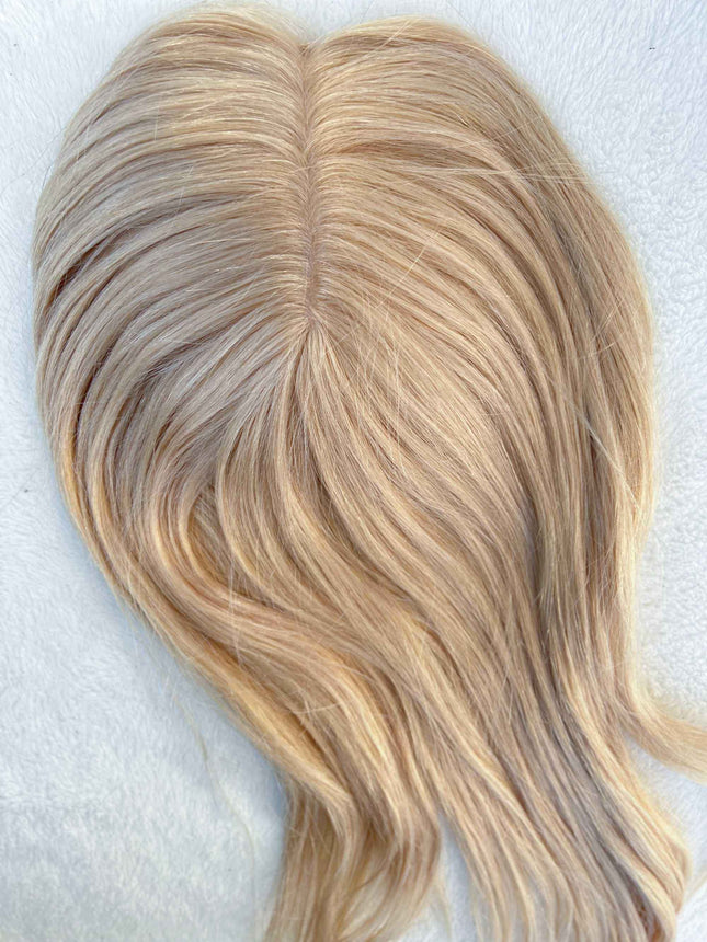 Tillstyle medium blonde Human Hair Toppers for Women Blonde Hair Mono Base