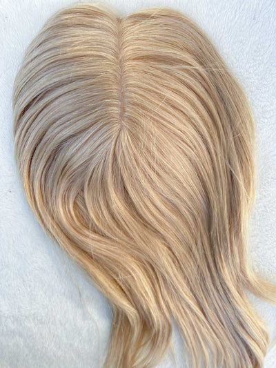Tillstyle medium blonde Human Hair Toppers for Women Blonde Hair Mono Base