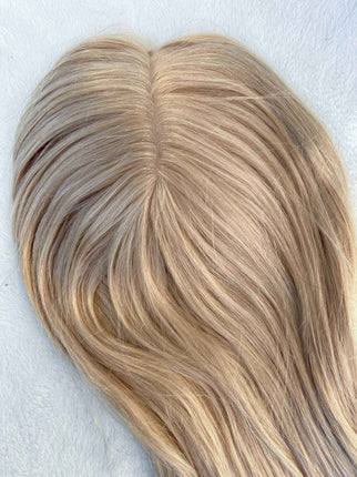 Tillstyle medium blonde Human Hair Toppers for Women Blonde Hair Mono Base