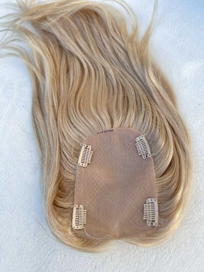 Tillstyle medium blonde Human Hair Toppers for Women Blonde Hair Mono Base