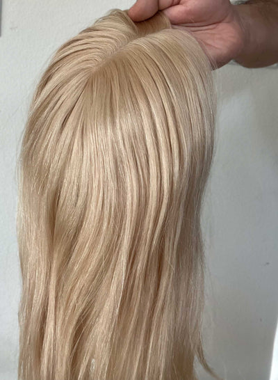 Tillstyle medium blonde Human Hair Toppers for Women Blonde Hair Mono Base