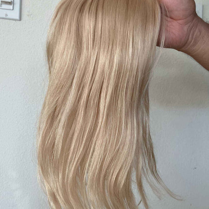 Tillstyle medium blonde Human Hair Toppers for Women Blonde Hair Mono Base