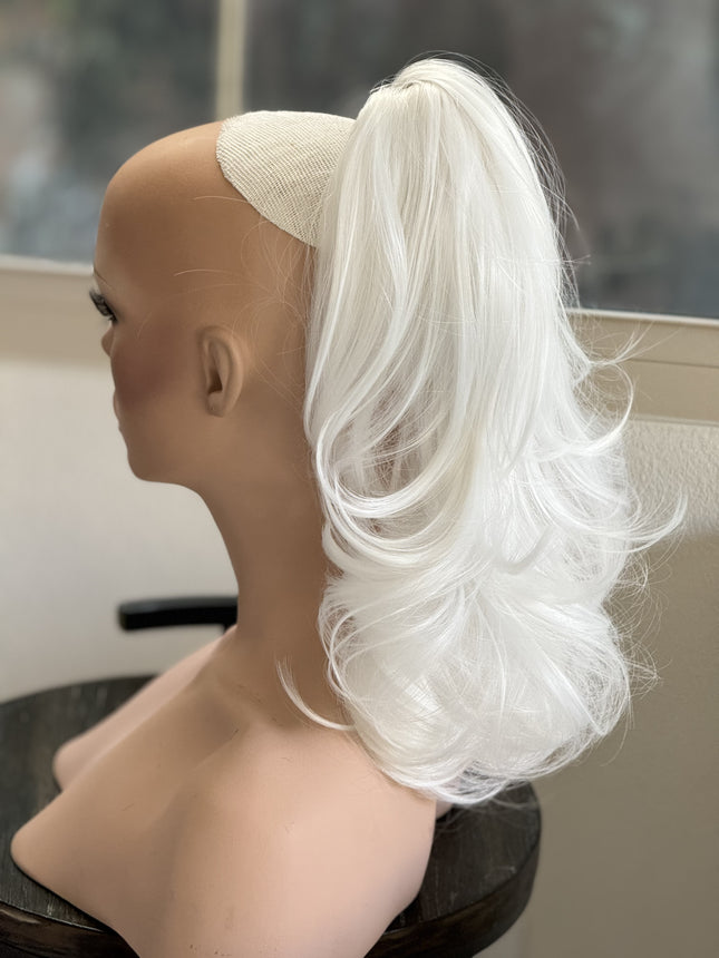 Tillstyle  white clip in ponytail claw clip