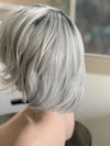 Tillstyle silver with dark roots layered wig /short wig
