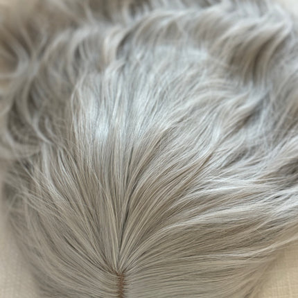 Tillstyle white grey wig for women loose body wave layered short wig bob wig premium synthetic fibre