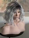 Tillstyle short  silver grey bob wigs for women loose body wave /bangs